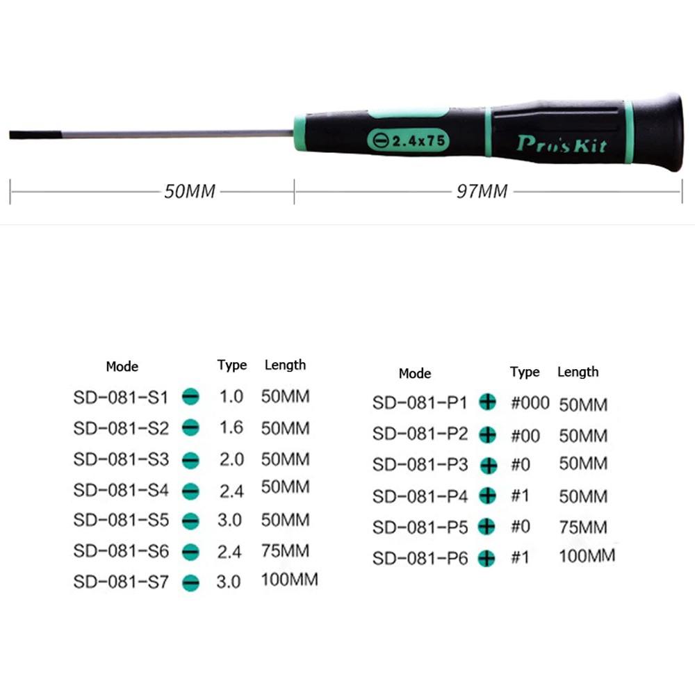PRO'SKIT SD-081-P6 Precision Screwdriver