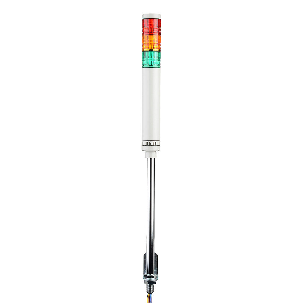 PATLITE LCE-3M2FB-RYG+FB254 Signal Tower, 3 tiers, 40mm, NPN/PNP, 90-250VAC