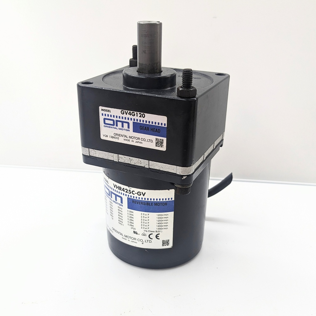 ORIENTAL MOTOR VHR425C-GV REVERSIBLE MOTOR C/W GV4G120 GEAR HEAD