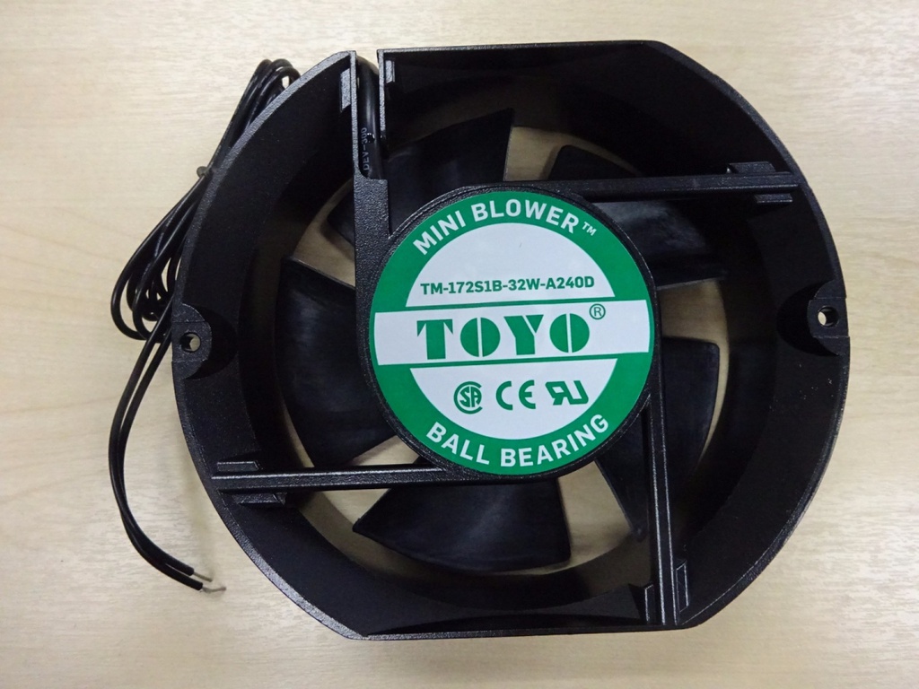 TOYO TM-172S1B-32W-A240D Fan D172mm (6") T51mm 2800RPM, 220-240V