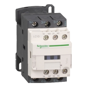SCHNEIDER ELECTRIC LC1D12F7 Tesys D Contactor 3P(3NO) - AC-3 <= 440V 12A -110VAC